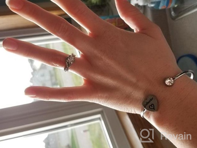 img 1 attached to 🌸 PLITI Godmother Goddaughter Bracelet: Beautiful Baptism and Mother's Day Gift | Religious Jewelry for Godmother and Goddaughter review by Crystal Carlson
