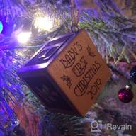 img 1 attached to Personalized Baby Block Wooden Keepsake Ornament 2022 Gift For Boy Or Girl - My First Babys Christmas Custom Engraved Newborn Infant Mom, Dad 1St Date By Glitzby review by Len Chandler