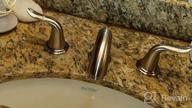 img 1 attached to WOWOW Widespread Bathroom Faucet Brushed Gold Bathroom Sink Faucet 3 Hole Vanity Faucet 2 Handle Basin Faucet 8 Inch Mixer Tap With Pop Up Drain And Supply Hose review by David Hayden