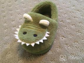 img 8 attached to Cute Dinosaur Slippers For Toddler Boys And Girls - Warm Fur House Shoes For Indoor Bedroom Wear