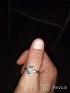 img 1 attached to Adjustable Sterling Silver Star Moon Blue Opal Rings For Women - Stunning Blue Star Moon Opal Ring review by Alan Estell