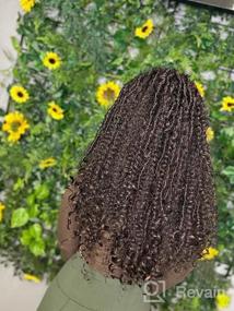 img 7 attached to 24 Inch Distressed New Faux Locs With Curly Ends - Niseyo Wild Locs 8 Packs Crochet Hair 2# Soft Butterfly Pre-Looped Deep Wavy End Handmade