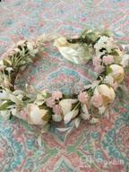 img 1 attached to Beautiful Boho Flower Crown For Women & Girls - Adjustable Ribbon Headpiece Wreath Garland review by Candy Quillar
