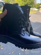 img 1 attached to 👢 DADAWEN Waterproof Outdoor Boys' Lace-Up Shimmer Boots review by Darren Munajj