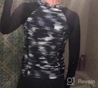 img 1 attached to Stay Stylish And Protected With AXESEA Women'S Printed Rash Guard Long Sleeve Swim Shirt review by Patrick Alexander