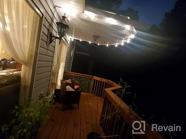 img 1 attached to SUNTHIN 48FT White Outdoor String Lights With 25 G40 Shatterproof LED Bulbs, Waterproof Hanging Patio Lights For Porch, Deck, Garden, Pergola & Bistro review by Robert Smith