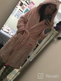 img 5 attached to Get Cozy With Ccko'S Plush Fleece Women'S Bathrobe - Soft, Warm, And Fluffy Long Robes For Females