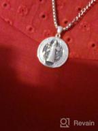 img 1 attached to 📿 Seiyang Sterling Silver St Michael/St Christopher Necklace: Protecting Men and Women with Archangel Catholic Coin Jewelry review by Black Miller