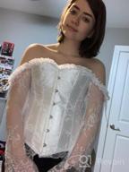 img 1 attached to Women'S Princess Renaissance Lace Ruched Sleeves Elegant Overbust Corset review by Eli Cooper