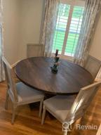 картинка 1 прикреплена к отзыву Набор из 2 обеденных стульев из состаренной ткани с элегантным стеганым дизайном, прямоугольной спинкой из ротанга, идеально подходит для фермерского дома или комнат во французском стиле, светло-серого цвета от Zachary Caldwell