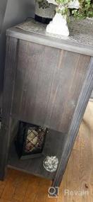 img 5 attached to Консольный стол EHemco Antique Farmhouse с раздвижными дверями амбара и нижней полкой для хранения, серый