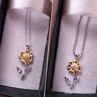 картинка 1 прикреплена к отзыву Комплект украшений из стерлингового серебра с подсолнухами для женщин - ожерелье с подвеской, кольцо, серьги и браслет с акцентами из фианитов - доступны в длине 18 дюймов от Jackie Lopez