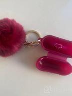 img 1 attached to Soft Silicone AirPods 3 Case Cover With Fur Ball Keychain - Shockproof Protective Cover For 2021 Version Charging Case With Visible Front LED - Ideal For Women And Girls - Light Purple By OULUOQI review by Marco Huff