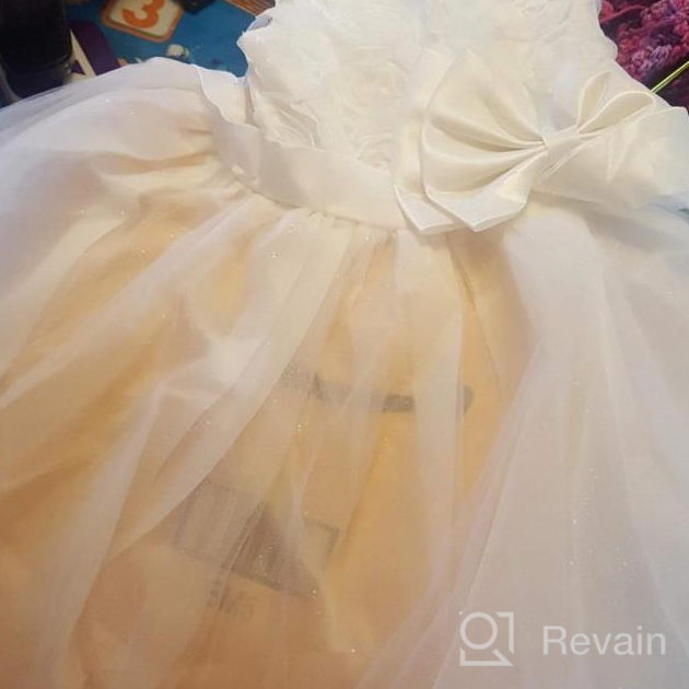 img 1 attached to Stunning Mallimoda Lace Tulle Flower Princess 👗 Wedding Dress – Perfect for Toddler and Baby Girl review by Daniel Bruce