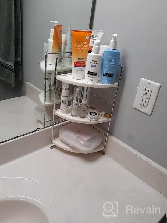 img 1 attached to Maximize Space And Beauty With KINGBERWI'S 3-Tier Counter Organizer: Ideal For Bathrooms, Kitchens, And Vanity Areas! review by Kelvin Understanding
