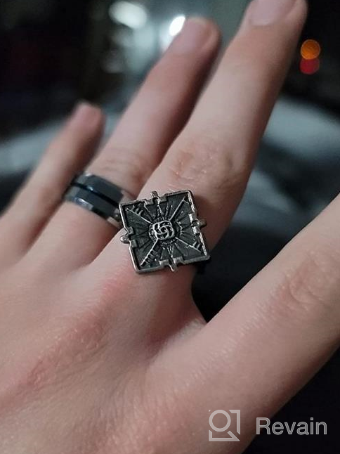 img 1 attached to 🔱 Imperial Signet Ring: Dishonored 2 Emily Kaldwin Edition - Retro Metal Band, Handmade for Authenticity review by Adam Martin