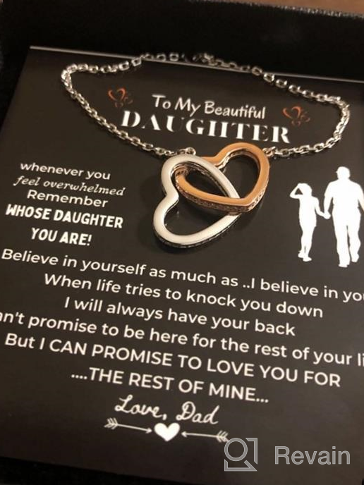 img 1 attached to Daughter Gifts - Sterling Silver Necklace for Father's Day, Birthday, Christmas, Graduation, Valentine's Day - Ideal Gift for Teen Girls, Daughter, Dad and Daughter Jewelry review by Demetrius Holt