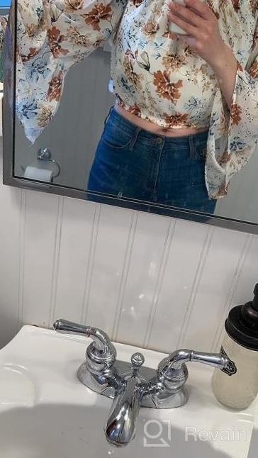 img 1 attached to Sexy Off-Shoulder Floral Cropped Shirt Blouse - Angashion Women'S Tops review by Falcons Berry