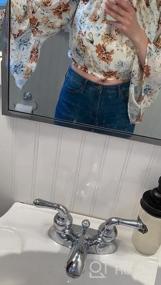 img 3 attached to Sexy Off-Shoulder Floral Cropped Shirt Blouse - Angashion Women'S Tops