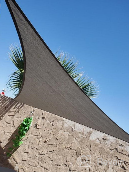 img 1 attached to SUNLAX 12'x12'x12' Grey Triangle Sun Shade Sail - Outdoor Patio 🌞 Pergola Cover with UV Block, Canovas Canopy Shade for Sunshade Sails Covers review by Tim Shah