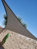 картинка 1 прикреплена к отзыву SUNLAX 12'x12'x12' Grey Triangle Sun Shade Sail - Outdoor Patio 🌞 Pergola Cover with UV Block, Canovas Canopy Shade for Sunshade Sails Covers от Tim Shah