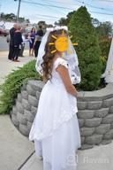 img 1 attached to Elegantly Adorned Tulle Flower Girls' Clothing with Appliques Sleeves review by Heather Laudun