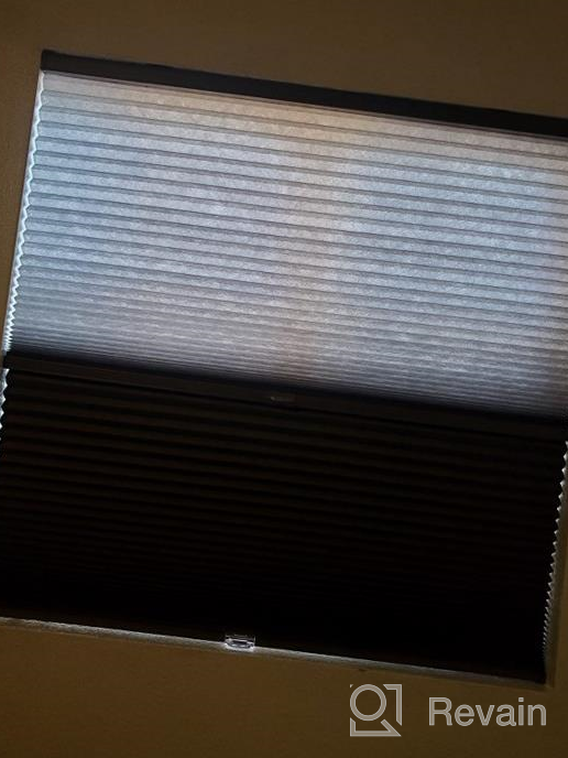 img 1 attached to BlindsAvenue Cordless Day/Night Cellular Honeycomb Shade, 9/16" Single Cell, Warm Cocoa, Size: 23" W X 48" H review by Darrion Hudson