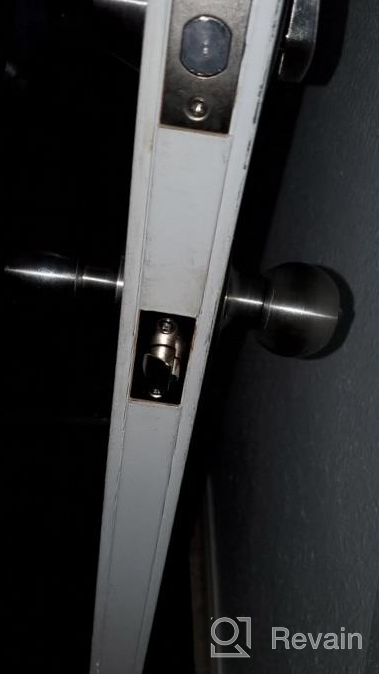 img 1 attached to Knobonly Satin Nickel Front Door Handleset With Keyed Cylinder Deadbolt - All Sets Keyed Alike For Convenient Security review by Eddie Sanchez