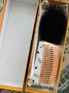 img 1 attached to Revitalize Fine Hair With Belula'S 100% Boar Bristle Brush Set – Includes Wooden Comb, Travel Bag And Spa Headband! review by Joe Comforti