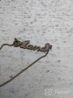 img 1 attached to Personalized Gold Name Necklace | Custom Name Plate Necklace in Sterling Silver | SexyMandala review by Jessica Frederick