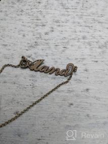 img 3 attached to Personalized Gold Name Necklace | Custom Name Plate Necklace in Sterling Silver | SexyMandala