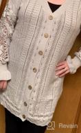 img 1 attached to 🧥 AlvaQ Open Front Long Cardigan for Women - Lightweight Lace Crochet, Casual Loose Button Down Sweater Knit Outwear review by Briceston Criss