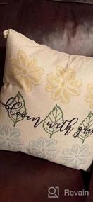 img 6 attached to Add A Touch Of Farmhouse Charm To Your Home With AENEY'S Set Of 4 Floral Pillow Covers - Perfect For Spring And Summer Decor