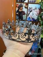 img 1 attached to Gold Medieval Royal Tiara Crown For Men - Perfect For Prom, Costume Party And Birthdays - Full Round Vintage King Crown By Coucoland review by Marvin Perry