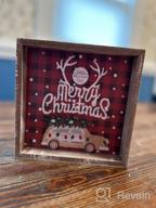 img 1 attached to 7-Inch Rustic Wooden Framed Signs For Christmas And Winter Décor - Merry Christmas And Happy Winter Days Plaques For Tabletop, Shelf, Tiered Tray, And Mantle Decorations review by David Romero