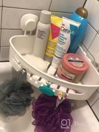 img 1 attached to White Suction Cup Corner Shower Caddy - Removable Bathroom Storage Organizer For Shower Or Kitchen - Wall Mounted Shower Shelf In Plastic By LUXEAR review by Raymond Wade