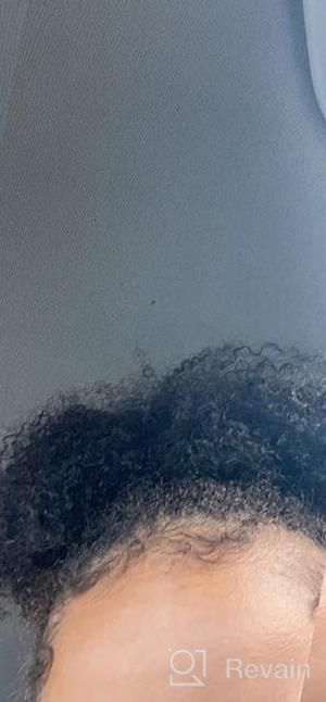 img 1 attached to BLY 7A Mongolian Afro Kinky Curly Human Hair 3 Bundles Unprocessed Hair Weave Weft Big Hair For African American Women Natural Color (12/14/16 Inch, Kinky Curly Black) review by Kristy Campos