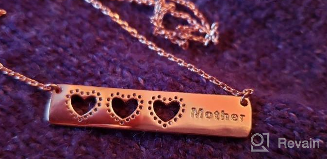 img 1 attached to Mother Daughter Necklace: Cubic Zirconia Love Pendant - Perfect Mother's Day Gift review by Kenneth Mills