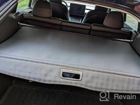 img 8 attached to Чехол для багажного отделения Tesla Model Y: выдвижное водонепроницаемое заднее багажное отделение для безопасности и конфиденциальности багажа - совместимо с моделями с 2020 по 2022 год (произведено до июня 2022 года).