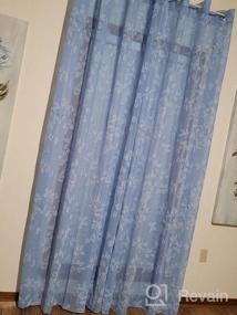 img 6 attached to Transform Your Home With Topfinel 84-Inch Linen Sheer Curtains - Floral Print, Grommet Design, And Light Filtering Technology In Yellowish Cream