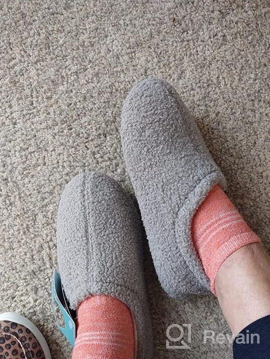 img 1 attached to RockDove Women'S Cozy Teddy Fleece Slippers - Perfect For Indoor Comfort review by Anna Green