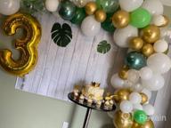 img 1 attached to 16 Ft White, Gold & Confetti Balloon Garland Arch Kit - 168 Pieces With Tropical Palm Leaves Greenery For Baby Shower Decorations, Wedding, Bachelorette, Engagement Party, Birthday Anniversary review by Freddy Hammonds