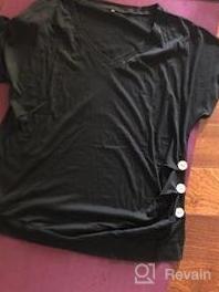 img 5 attached to Женские летние топы-туники: рубашки с короткими рукавами и V-образным вырезом свободного кроя, идеально подходящие для ношения с леггинсами - JomeDesign