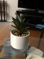 img 1 attached to Fake Agave Plant In Ceramic Pot - Artificial Succulent Decoration For Home, Office, Or Bathroom Shelf review by Gerardo Cibrian