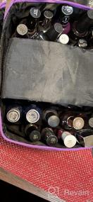 img 8 attached to ButterFox Nail Polish Storage Organizer Carrying Case Bag, Holds 60-70 Bottles With Pockets For Manicure Accessories (Charcoal/Purple)