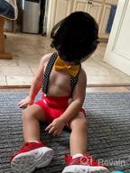 img 1 attached to 👶 Adorable Baby Boys Adjustable Y Back Suspenders with Pre-tied Outfits for Birthday Cake Smash & Bloomers Bowtie Set review by Kaushik Hall