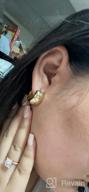 img 1 attached to Stylish And Chic Small Chunky Thick Hoop Earrings For Women And Men - Perfect Huggie Earrings In 14K Gold Plated Finish By FAMARINE review by Michael Liguori