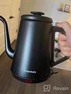 img 1 attached to Efficient And Stylish Gooseneck Electric Kettle For Coffee And Tea: DmofwHi 1.0L 1000W Stainless Steel Water Kettle With Auto Shut-Off In Matte Black review by Charles Thomas