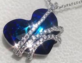 img 5 attached to NinaQueen 925 Sterling Silver Heart Of The Ocean Blue Pendant Necklace With Swarovski Crystals - Wedding Gifts For Her, Christmas Gifts For Women, Birthday Anniversary Presents For Wife Mom
