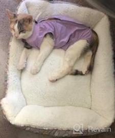 img 6 attached to Surgical Abdominal Wound Recovery For Cats: LIANZIMAU Cat Surgery Suit - Home Indoor Pet Clothing E-Collar Alternative After Surgery